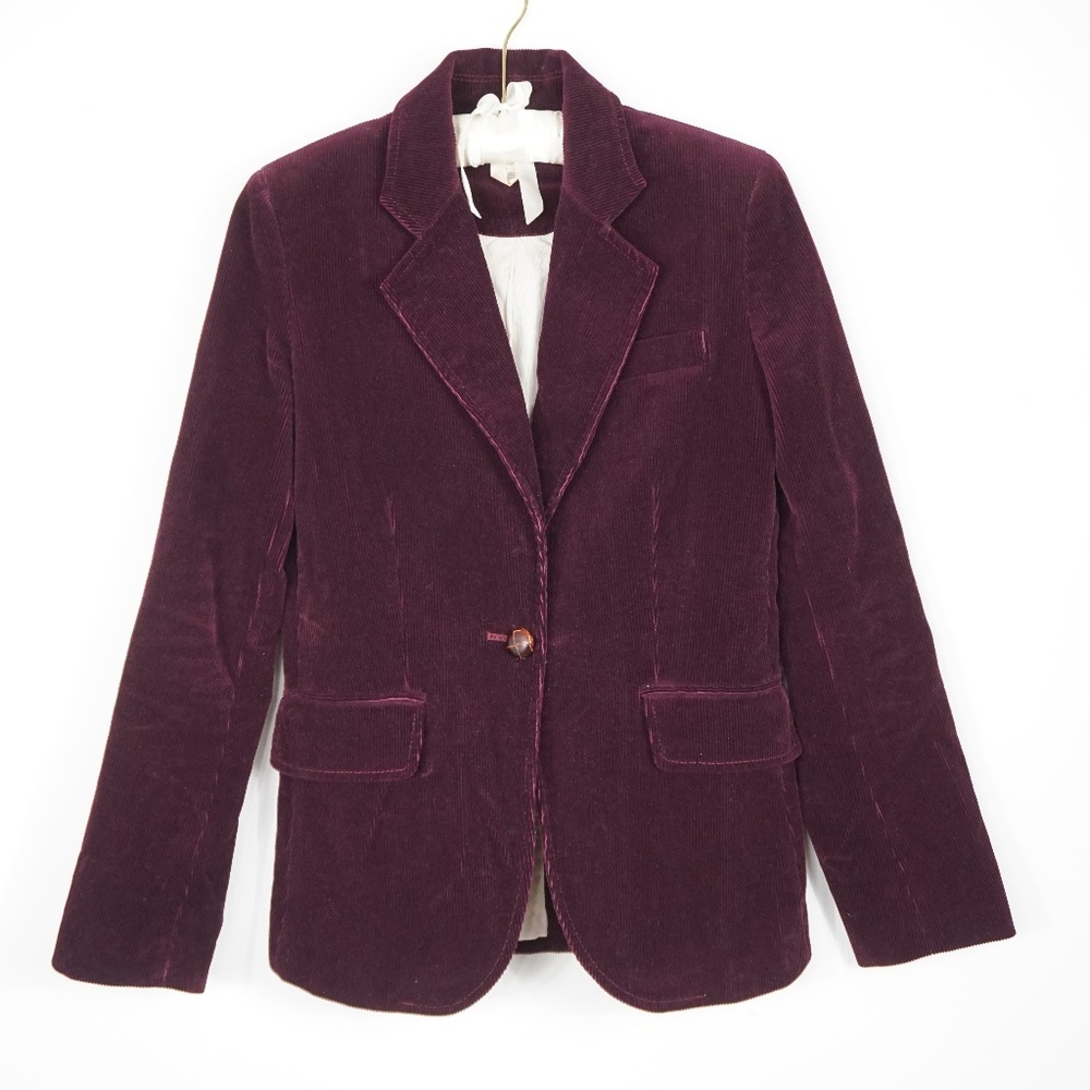 J Crew corduroy blazer Burgundy 4 tailored